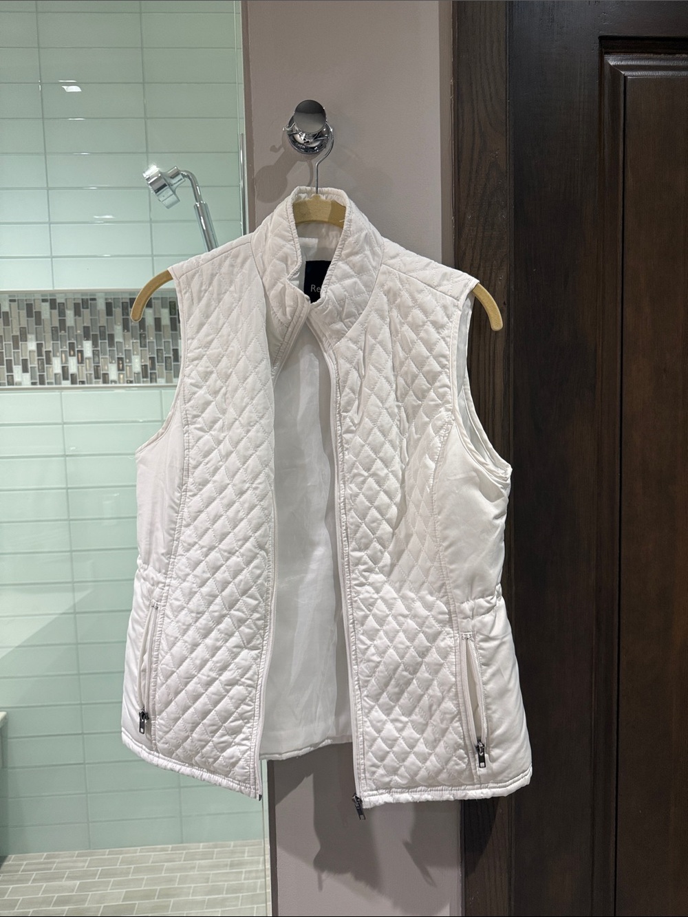 Relativity White Quilted Outerwear Vest